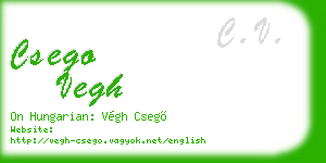 csego vegh business card